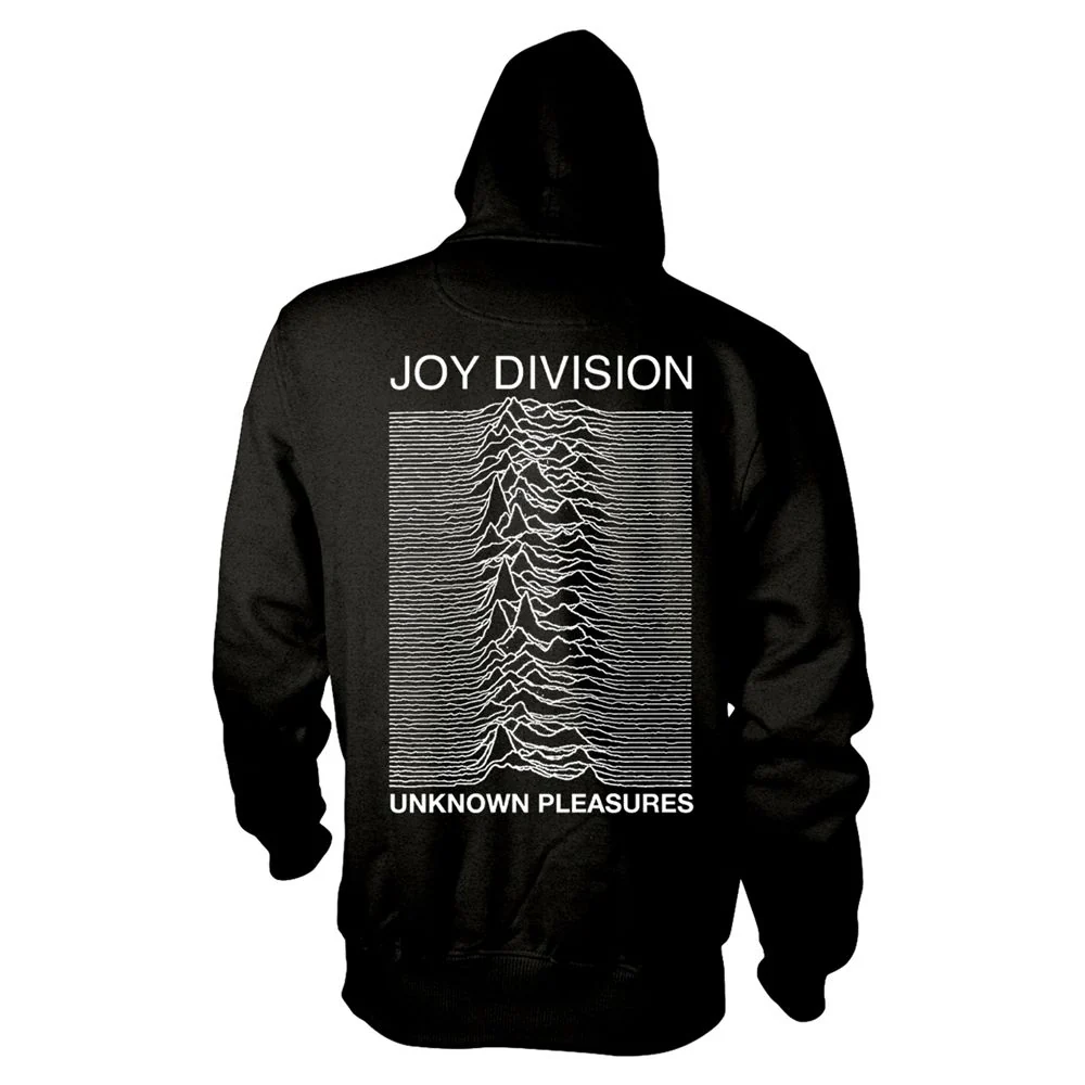 Joy Division - Zip Black Hoodie (Unknown Pleasures) - 100% Official Merchandise - Image 2