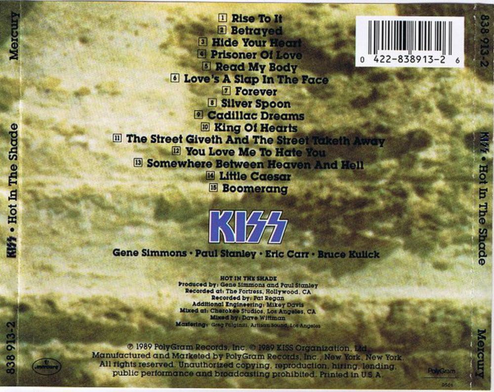 Kiss - Hot In The Shade (U.S.) - CD - New - Image 2
