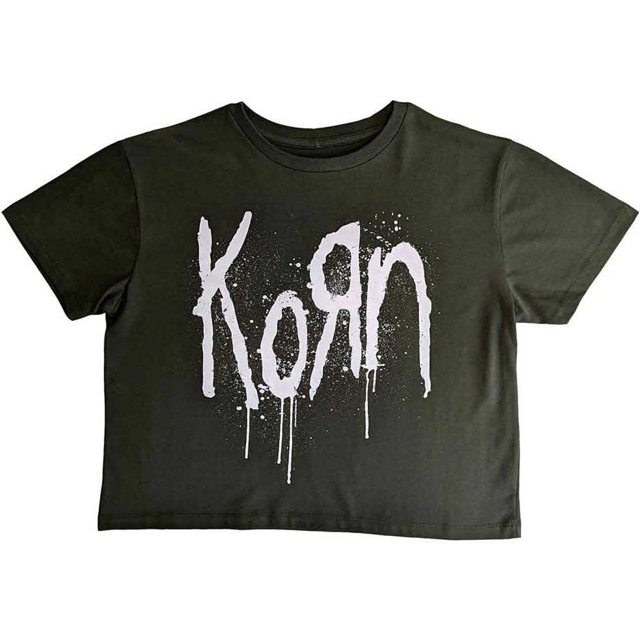 Korn - Still A Freak Womens Green Crop Top - 100% Official Merchandise - Image 2