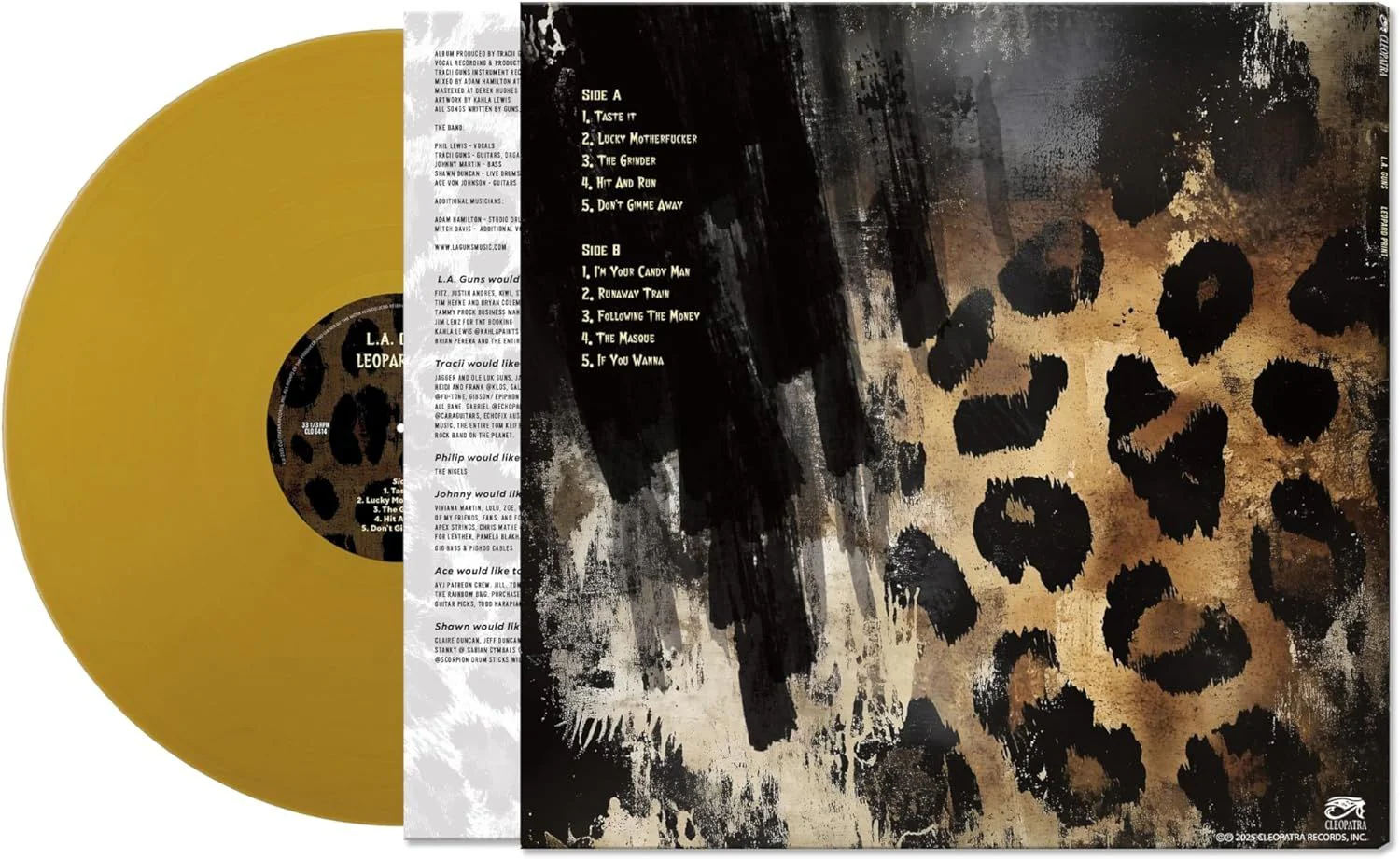 L.A. Guns - Leopard Skin (Ltd. Ed. Gold vinyl) - Vinyl - New - Image 2