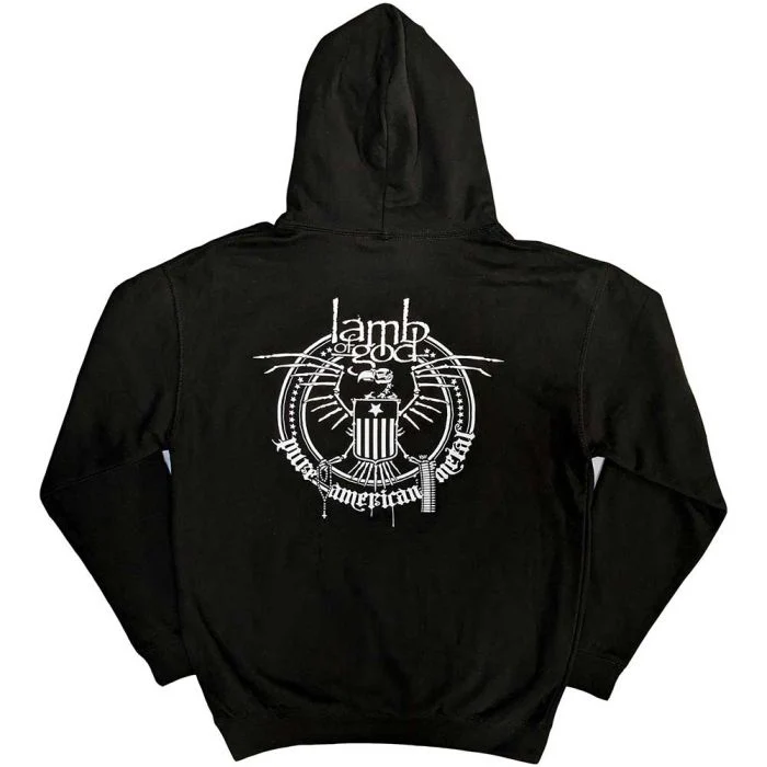 Lamb Of God - Pullover Black Hoodie (Pure American Metal) - 100% Official Merchandise - Image 3