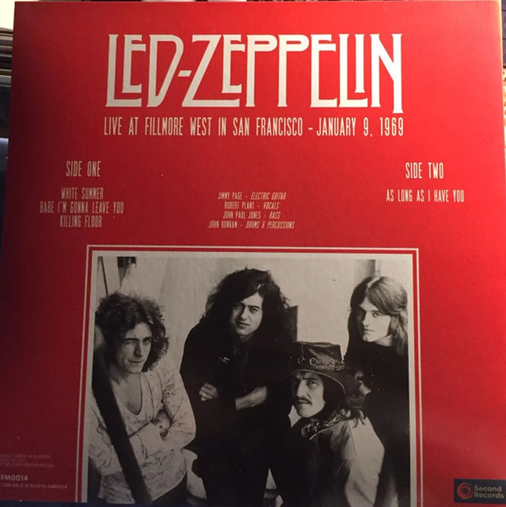 Led Zeppelin - Live At Fillmore West In San Francisco - January 9, 1969: BBC-FM Radio Broadcast (180g Coral Red vinyl) - Vinyl - New - Image 2