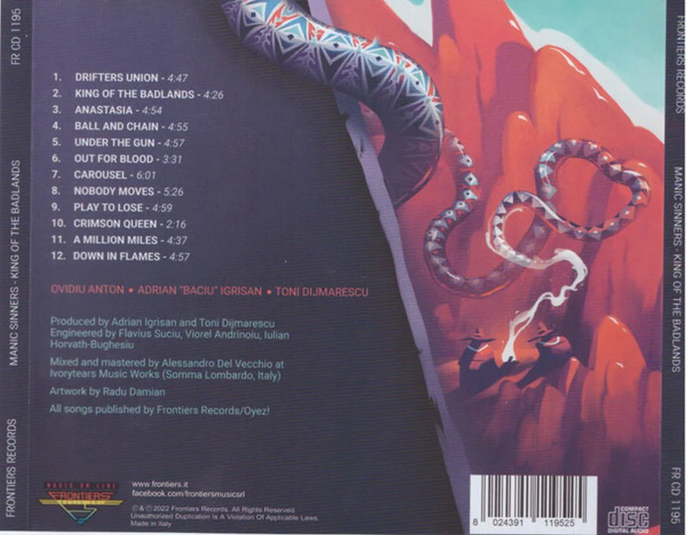 Manic Sinners - King Of The Badlands - CD - New - Image 2
