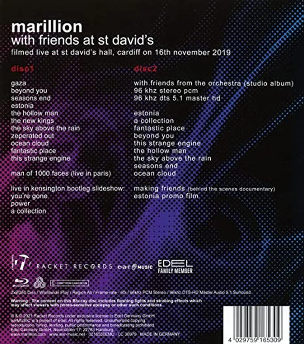 Marillion - With Friends At St David's (2xBlu-Ray) (RA/B/C) - Blu-Ray - Music - Image 2