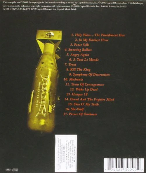 Megadeth - Greatest Hits: Back To The Start - CD - New - Image 2