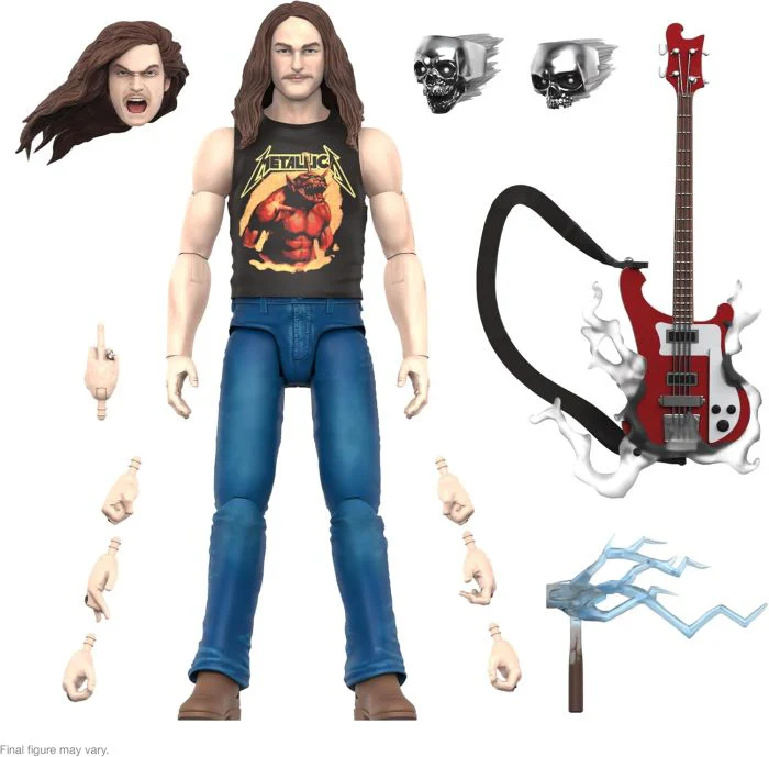 Metallica - Cliff Burton (Wave 2 - Superhero Poster) ULTIMATES! 7 inch Super7 ReAction Figure - Image 3