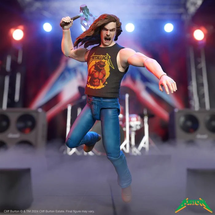 Metallica - Cliff Burton (Wave 2 - Superhero Poster) ULTIMATES! 7 inch Super7 ReAction Figure - Image 4