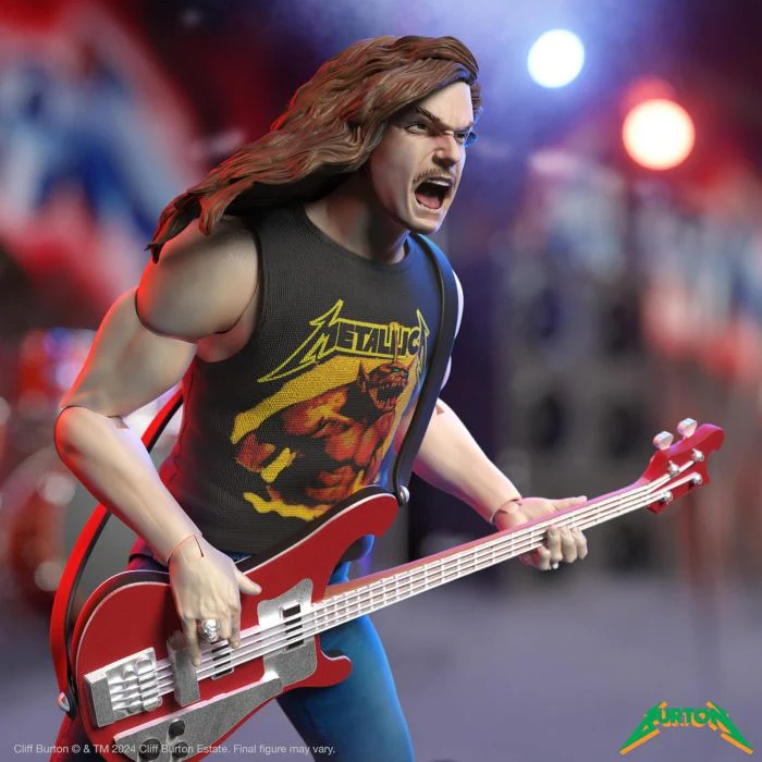 Metallica - Cliff Burton (Wave 2 - Superhero Poster) ULTIMATES! 7 inch Super7 ReAction Figure - Image 5
