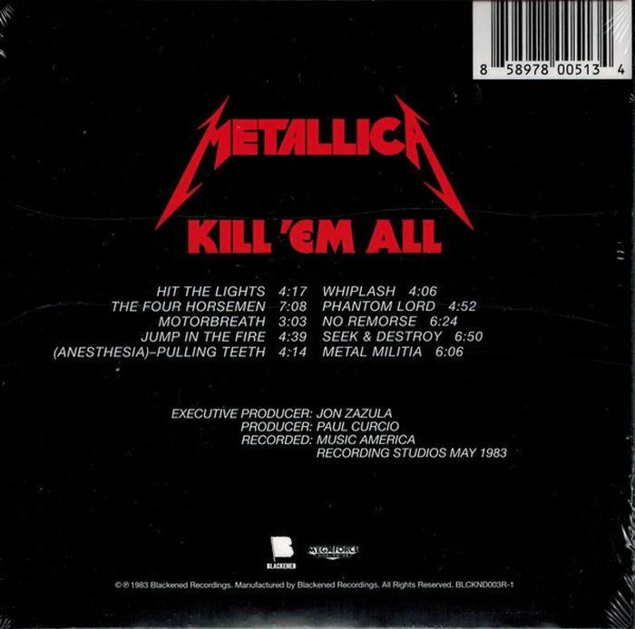 Metallica - Kill Em All (2016 rem.) (U.S.) - CD - New - Image 2