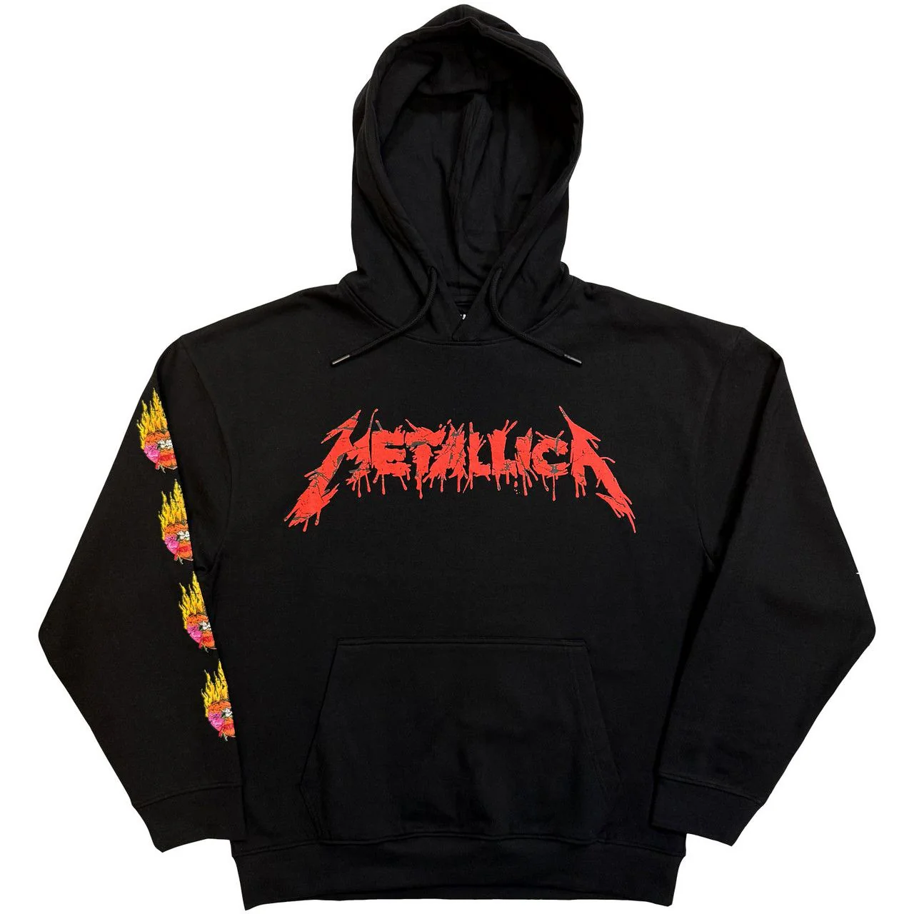 Metallica - Pullover Black Hoodie (Skull and Flower) - 100% Official Merchandise - Image 2