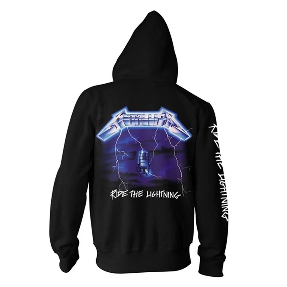 Metallica - Zip Black Hoodie (Ride The Lightning) - 100% Official Merchandise - Image 2