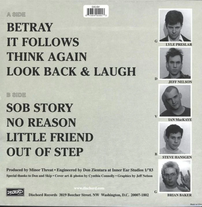 Minor Threat - Out Of Step (reissue) - Vinyl - New - Image 2