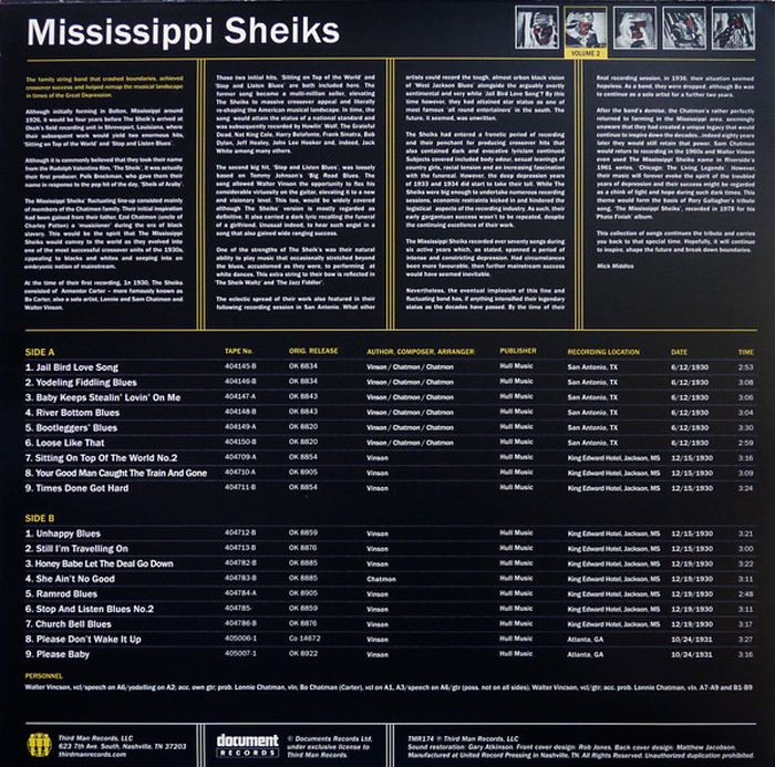 Mississippi Sheiks - Complete Recorded Works Presented In Chronological Order, Volume 2 - Vinyl - New - Image 2
