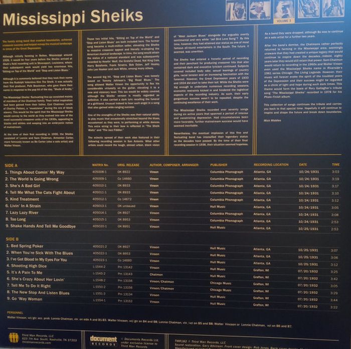 Mississippi Sheiks - Complete Recorded Works Presented In Chronological Order, Volume 3 - Vinyl - New - Image 2