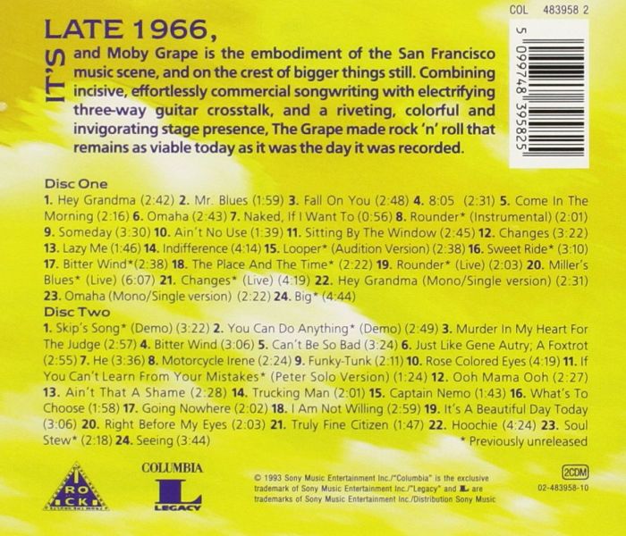 Moby Grape - Vintage: The Very Best Of Moby Grape (2CD) (includes entire Moby Grape album) - CD - New - Image 2