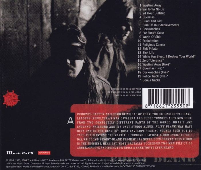 Nailbomb - Point Blank (2023 reissue with 6 bonus tracks) - CD - New - Image 2