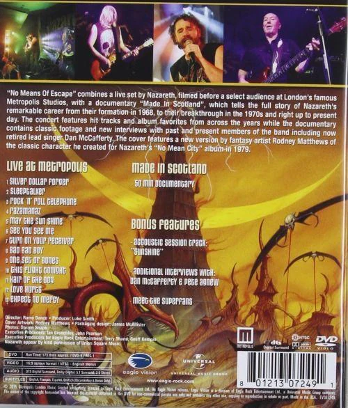 Nazareth - No Means Of Escape (R0) - DVD - Music - Image 2