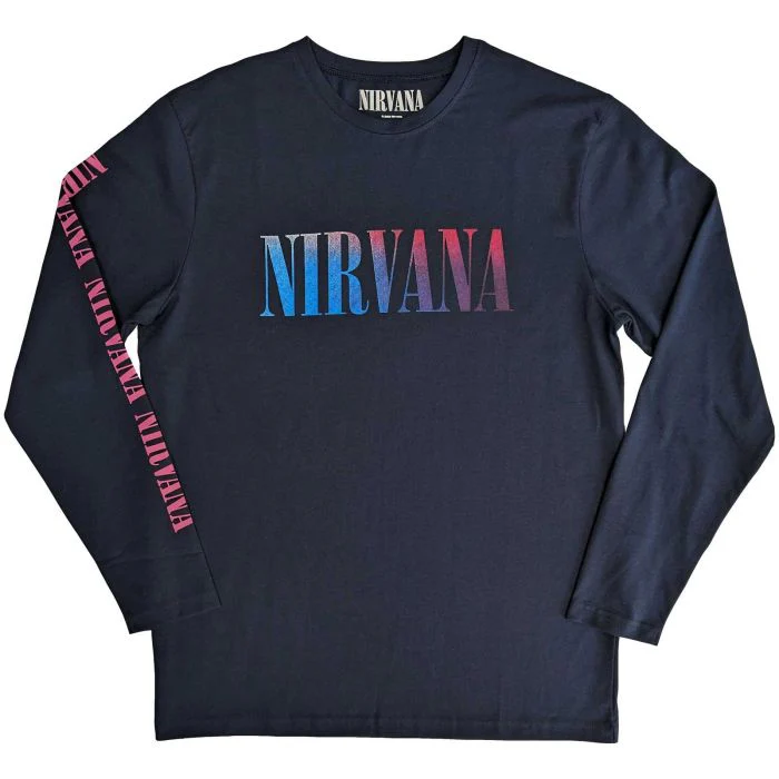 Nirvana - In Utero Navy Long Sleeve Shirt - 100% Official Merchandise - Image 2