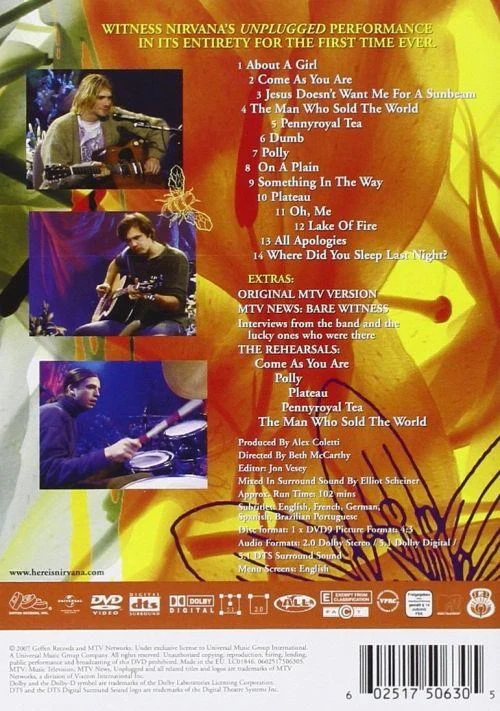 Nirvana - MTV Unplugged In New York (R0) - DVD - Music - Image 2