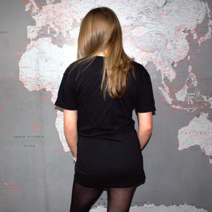 Nirvana - Smiley Womens Fitted Black Dress Shirt - 100% Official Merchandise - Image 2