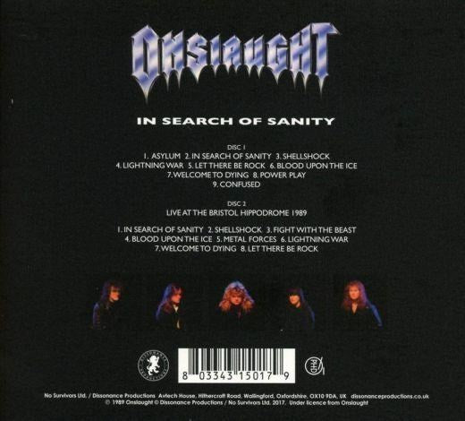 Onslaught - In Search Of Sanity (2023 2CD reissue - bonus live CD) - CD - New - Image 2