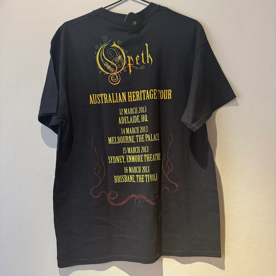 Opeth - 2013 Australian Heritage Tour Black Shirt - 100% Official Merchandise - Image 2