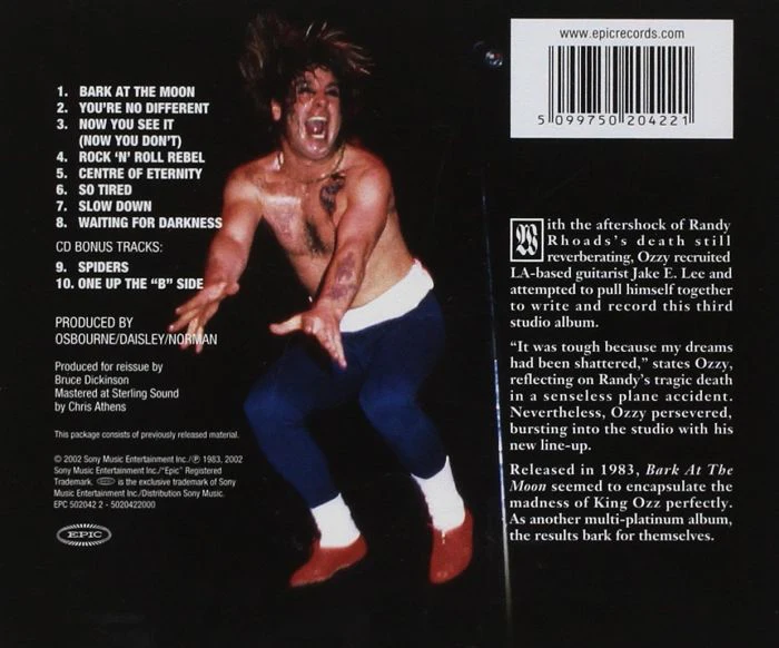 Osbourne, Ozzy - Bark At The Moon (Euro.) - CD - New - Image 2