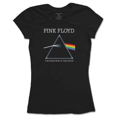 Pink Floyd - DSOTM Refract Womens Fitted Black Shirt - 100% Official Merchandise - Image 2