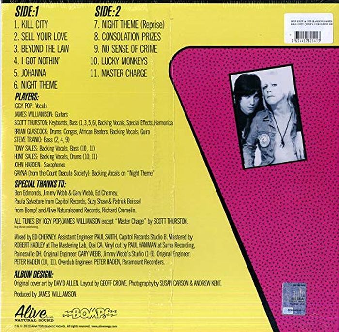 Pop, Iggy & James Williamson - Kill City (Ltd. Ed. 2019 Coloured vinyl reissue) - Vinyl - New - Image 2