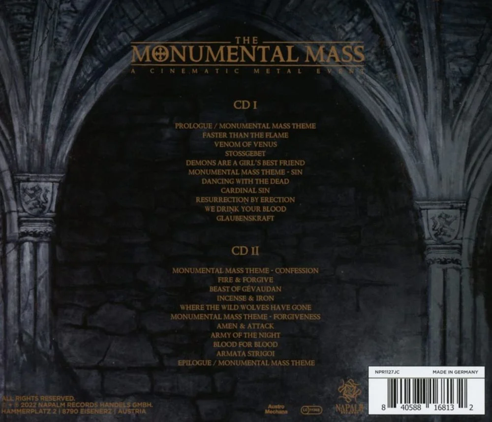 Powerwolf - Monumental Mass, The: A Cinematic Metal Event (2CD) - CD - New - Image 2