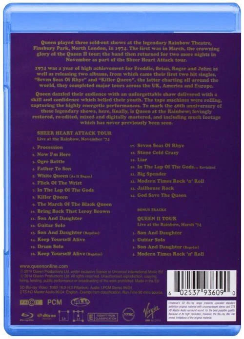 Queen - Live At The Rainbow 74 (R0) - Blu-Ray - Music - Image 2