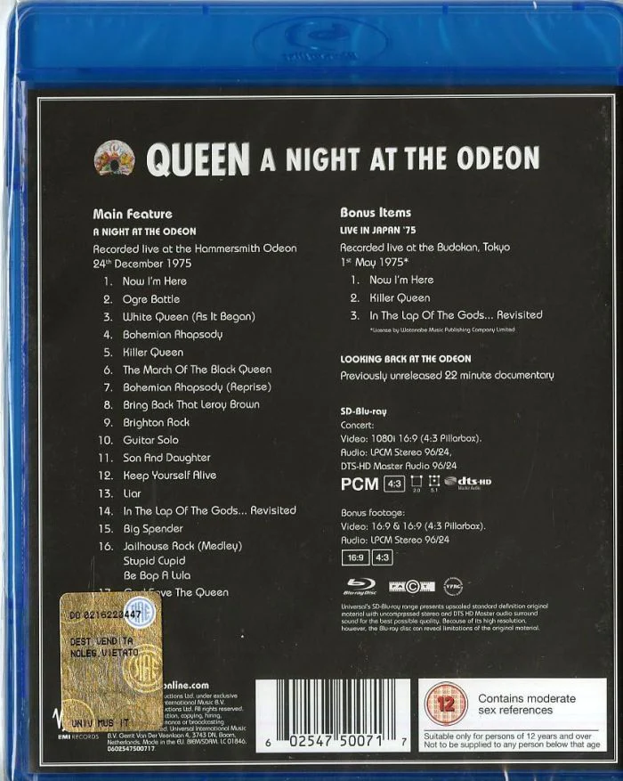 Queen - Night At The Odeon, A (RA/B/C) - Blu-Ray - Music - Image 2