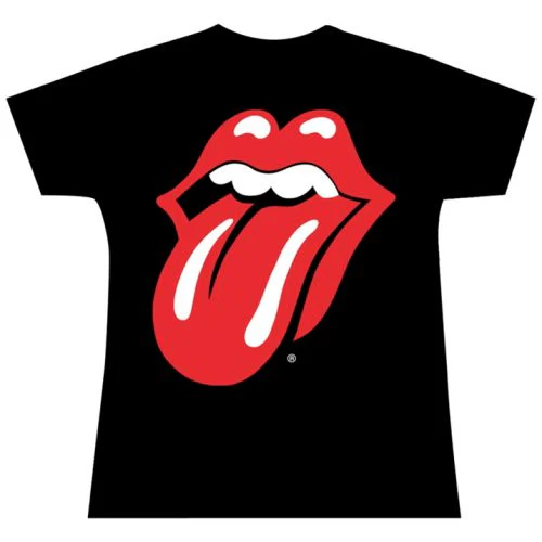 Rolling Stones - Classic Tongue Womens Fitted Black Shirt - 100% Official Merchandise - Image 2