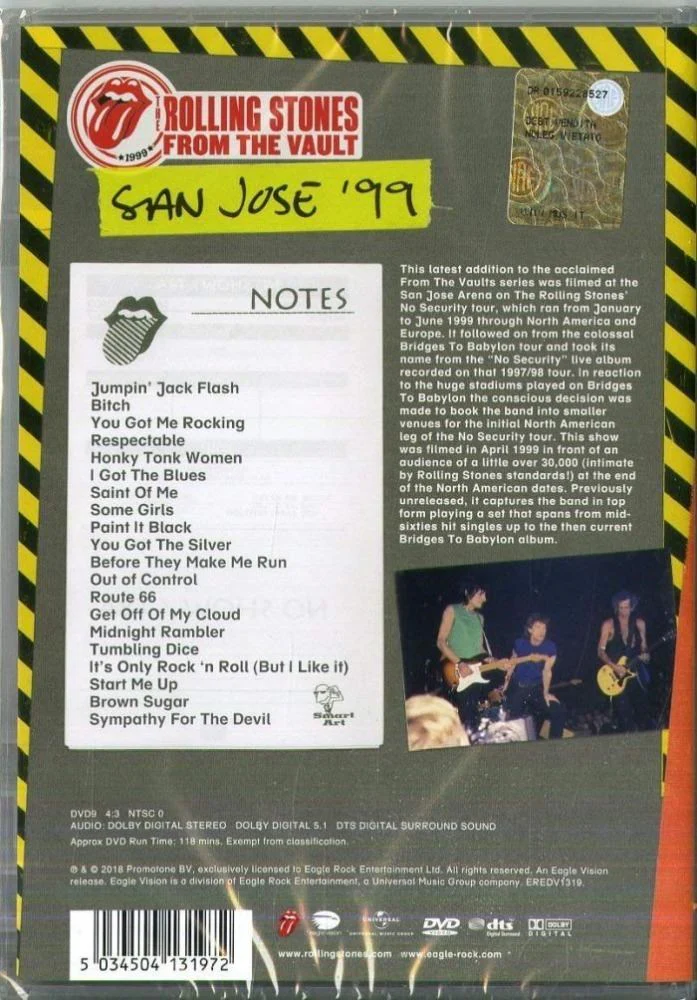 Rolling Stones - From The Vault - No Security (San Jose 99) (R0) - DVD - Music - Image 2