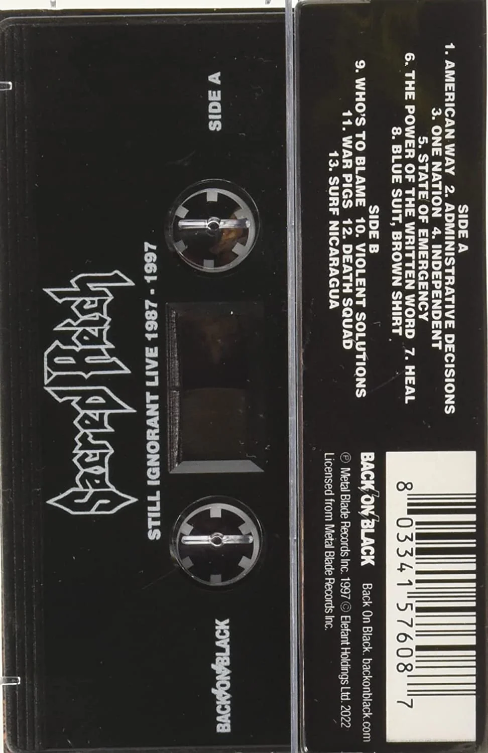 Sacred Reich - Still Ignorant (1987-1997) (2023 reissue) - Cassette - New - Image 2