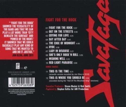 Savatage - Fight For The Rock (w. 2 bonus tracks) - CD - New - Image 2