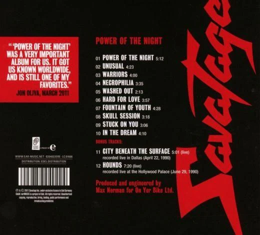 Savatage - Power Of The Night (w. 2 bonus tracks) - CD - New - Image 2