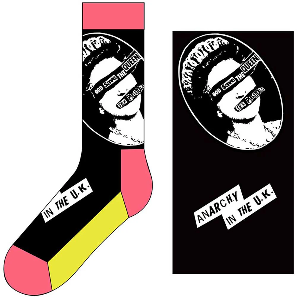 Sex Pistols - Crew Socks (Fits Sizes 7 to 11) - God Save The Queen - Image 2