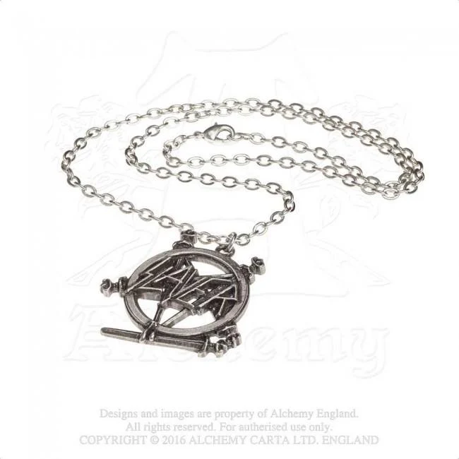 Slayer - Pewter Pendant and Chain - Logo Pentagram (42mm x 43mm) - Image 2