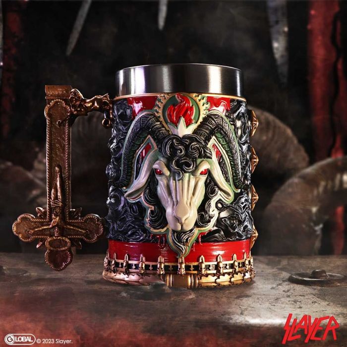 Slayer - Tankard Reign In Blood - Pint (560ml) 14.5cm high quality resin cast w. removable stainless steel insert - Image 4