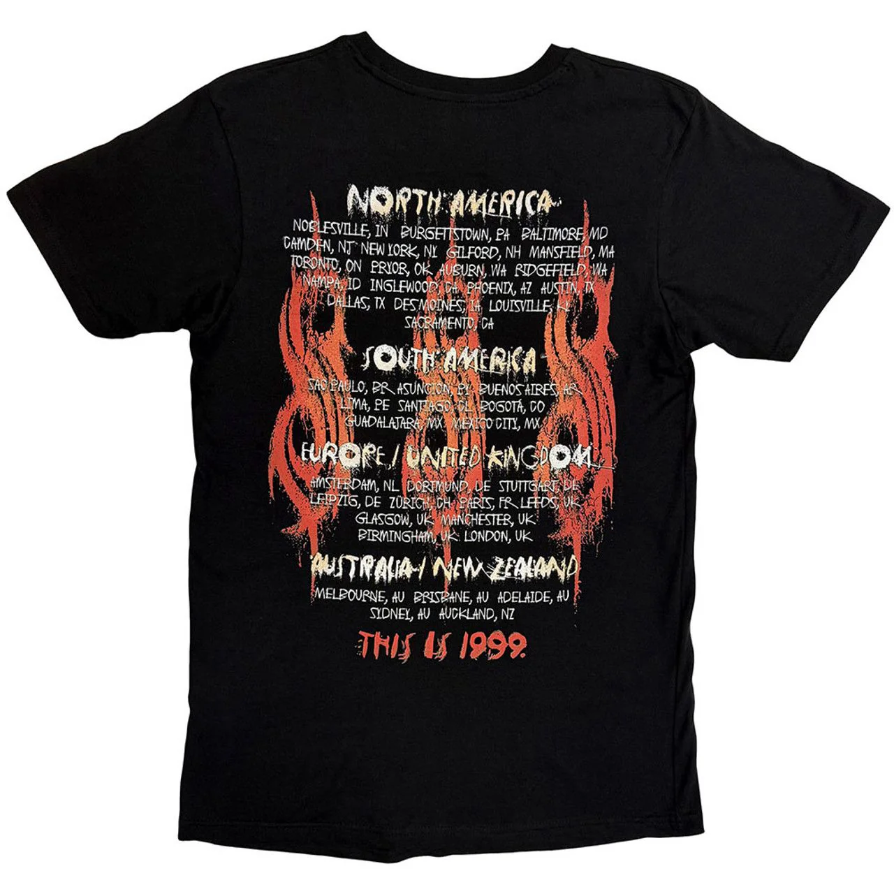 Slipknot - 1999 World Domination Tour Black Shirt - 100% Official Merchandise - Image 3