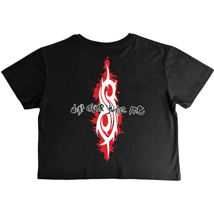 Slipknot - Don't Ever Judge Me Womens Black Crop Top - 100% Official Merchandise - Image 3