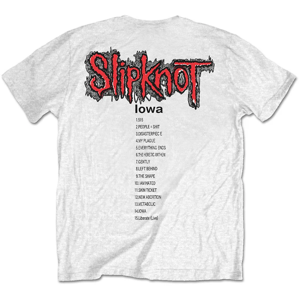 Slipknot - Iowa Band & Tracklist White Shirt - 100% Official Merchandise - Image 3