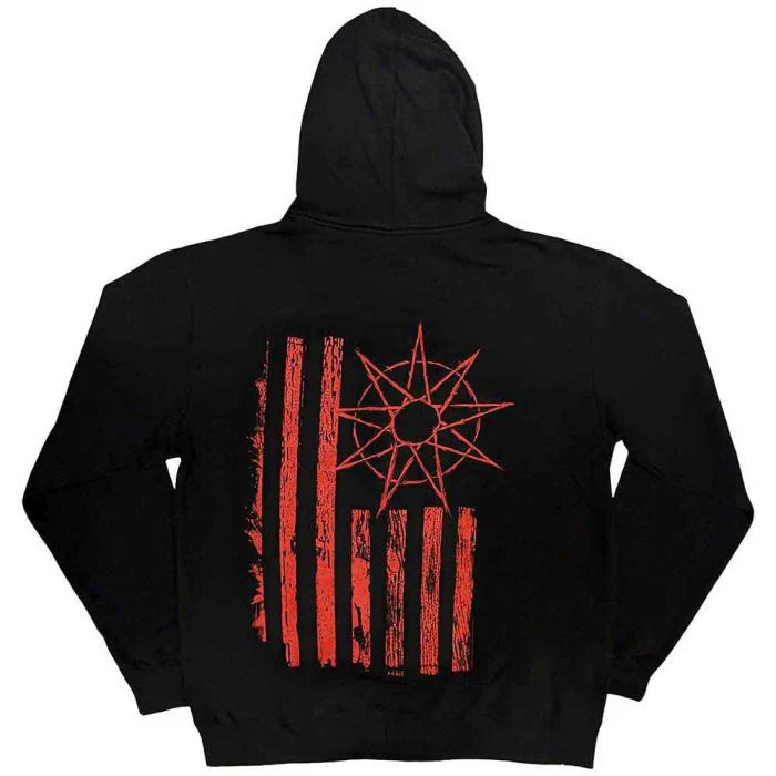 Slipknot - Zip Black Hoodie (9 Point Flag) - 100% Official Merchandise - Image 3