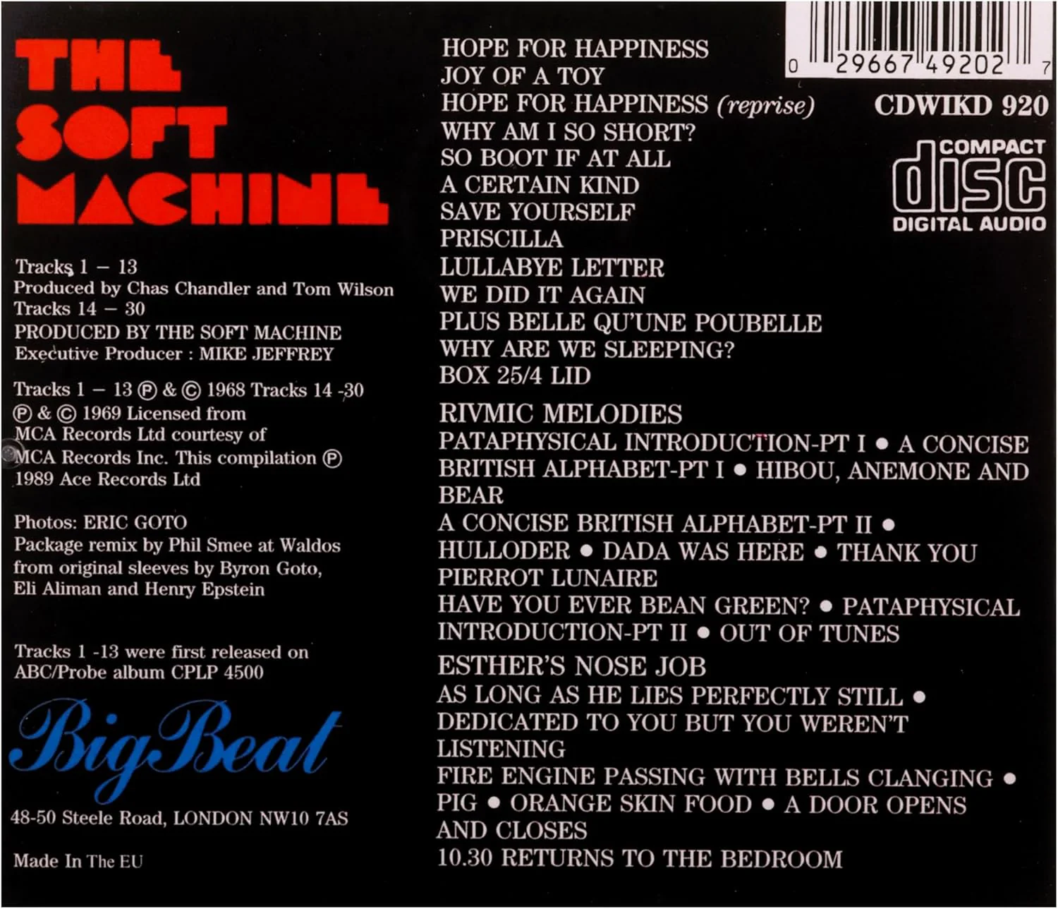Soft Machine - Volumes One and Two - CD - New - Image 2
