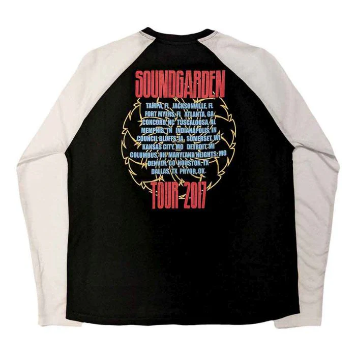 Soundgarden - Bad Motorfinger Design Tour Black Raglan Long Sleeve Shirt - 100% Official Merchandise - Image 3