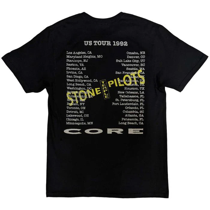 Stone Temple Pilots - Core 1992 Tour Black Shirt - 100% Official Merchandise - Image 3