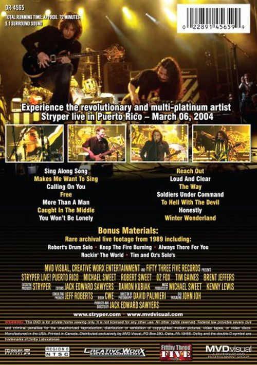 Stryper - Greatest Hits - Live In Puerto Rico (R0) - DVD - Music - Image 2