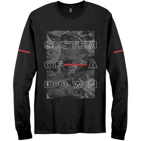 System Of A Down - Eye Collage Black Long Sleeve Shirt - 100% Official Merchandise - Image 3