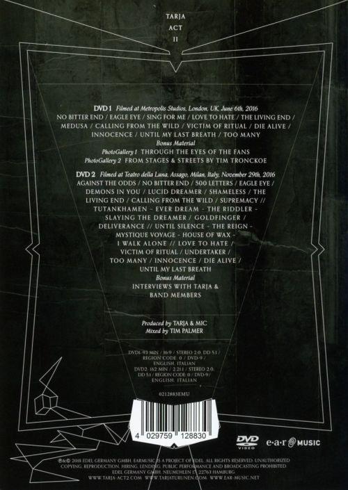 Tarja - Act II (R0) - DVD - Music - Image 2